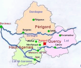 Situé aux confins du Périgord-Quercy, du Lot, de la Dordogne et du Lot-et-Garonne
